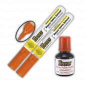 Turuncu Yazı Tahta Kalemi Doldurulabilir 2 Adet ve Silinebilir Mürekkep 30 ml 1 Adet Brons Yazı Tahta Kalem Seti - 1