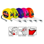 Rodex Şerit Metre Darbeye Dayanıklı Kilitli 5 Metre x 25 mm - 2