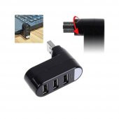3 Port 180 Dirsek Usb Hub Çoğaltıcı Çoklayıcı Usb 2.0 Çoklama - 2