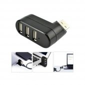 3 Port 180 Dirsek Usb Hub Çoğaltıcı Çoklayıcı Usb 2.0 Çoklama - 6