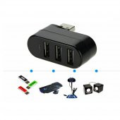 3 Port 180 Dirsek Usb Hub Çoğaltıcı Çoklayıcı Usb 2.0 Çoklama - 8