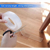 Nano Yıkanabilir Çift Taraflı Şeffaf Jel Bant 300 x 2 Cm Süper Güçlü - 5