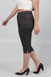 Truva Xxl Büyük Beden Kadın Giyim penye Kot Görünümlü Kapri Renkli Kş012 - 2