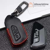 Alisveristime (Vw Golf 8 MK8 Uyumlu) Deri Anahtar Kılıfı - 2
