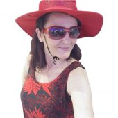 Ip Askılı Siyah-Kırmızı Renkli Penye Elbise - 2