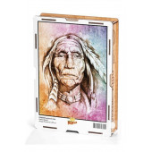 King Of Puzzle Yaşlı Kızılderili Ahşap Puzzle 1000 Parça - 1