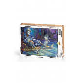 King Of Puzzle Palyaço Ve Papağan Ahşap Puzzle 1000 Parça (pt01-m) - 1