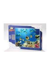 King Of Puzzle Tropikal Balıklar Ahşap Puzzle 500 Parça (HV06-D) - 1