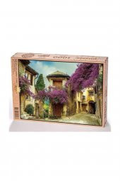 King Of Puzzle Provence Sokakları Fransa Ahşap Puzzle 1000 Parça (SK07M) - 1