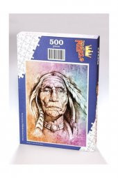 King Of Puzzle Yaşlı Kızılderili Ahşap Puzzle 500 Parça - 1