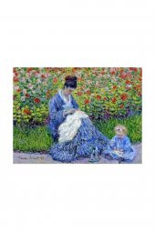 King Of Puzzle Bayan Monet ve Bir Çocuk - Claude Monet Ahşap Puzzle 1000 Parça (KR09-M) - 2