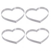 Narkalıp Delikli Kalp Modeli Tart Kalıbı  4 lü thumbnail 1