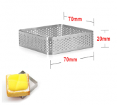 Narkalıp Kare,Yuvarlak Üçgen Delikli Tart Kalıbı 6 Lı thumbnail 3