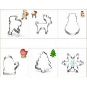 Narkalıp Yılbaşı Kurabiye Kalıbı 6 Lı Set ( Paslanmaz Çelik ) thumbnail 1