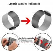 Narkalıp Kek Kalıbı Kare, Yuvarlak ve Destere 3 Lü Set Derinlik 8cm - 3