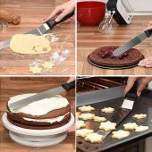 Nar kalıp  Düz  Pasta Sıvama Spatulası  20 CM - 3