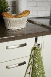 Narkalıp Paslanmaz Çelik Dolap ve Çekmece Kapı Üstü Metal Kanca Askı - 4lü Set - 4