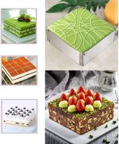 Narkalıp Kare Ayarlı Kek Kalıbı 15CM-30CM Derinlik 8CM - 3