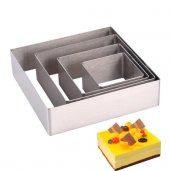 Narkalıp Kare Kek Kalıbı 4 Li Set Derinlik 5cm - 1