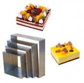 Narkalıp Kare Kek Kalıbı 4 Li Set Derinlik 5cm - 2