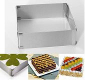 Narkalıp Kare Ayarlanabilir Pasta Kek Pandispanya  Kalıbı 20cm-40cm Derinlik 8CM - 2