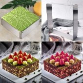 Narkalıp Kare Ayarlanabilir Pasta Kek Pandispanya  Kalıbı 20cm-40cm Derinlik 8CM - 4