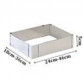 Narkalıp Dikdörtgen Yarlanabilir Kek Kalıbı 18-36cm 24-46cm Derinlik 6cm thumbnail 4