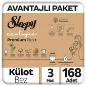 Sleepy Ecologic Premium Plus Avantajlı Paket Külot Bez 3 Numara Midi 168 Adet - 1