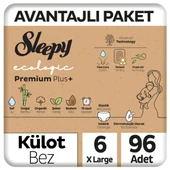 Sleepy Ecologic Premium Plus Avantajlı Paket Külot Bez 6 Numara Xlarge 96 Adet - 1