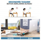 Vetech ST-09 Alüminyum Ayarlanabilir Notebook Stant Macbook Laptop Standı - 3