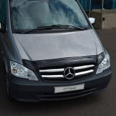 Mercedes Vito W639 Ön Kaput Maskesi Koruma Rüzgarlığı Deflektör 3mm Akrilik Parlak Siyah 2011-2014 - 4