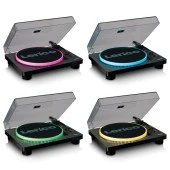 Lenco LS-50 Led Siyah Hoparlörlü USBli MP3e Kayıt Özellikli Led Işıklı Pikap Plak Çalar - 7