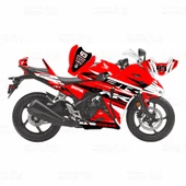 Honda CBR 250 R Eski Kasa RR Lines Design Sticker Set Kırmızı-Siyah-Beyaz - 1