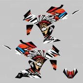 KTM RC 250 Race Stripes Design Sticker Set Turuncu-Siyah-Beyaz (2014-2016) - 2
