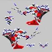 Honda CBR 125 R Asphalt Monster Desing Sticker Set  Mavi Detaylı - 2