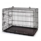 Metal Kedi Köpek Kafesi Siyah 77x47x55cm - 1