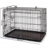 Metal Kedi Köpek Kafesi 120x75x84cm Siyah - 2