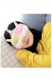 Peluş Unicorn Rainbow Gökkuşağı Renkli Göz Uyku Bandı Bandana - 3