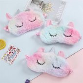 Peluş Unicorn Rainbow Gökkuşağı Renkli Göz Uyku Bandı Bandana - 5
