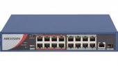 Hikvision DS-3E0318P-E/M(B) 16 Portlu Poe 130w 10/100 Fast Ethernet Switch - 1
