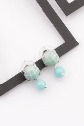 Amazonit Doğal Taş Küpe thumbnail 1