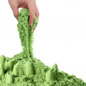 03687 Aksesuarlı Yeşil Kinetik Oyun Kumu 500 gr -Dede - 3