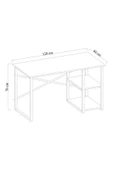 Richmond Bozkır 120'lik Metal Kitaplıklı, Bölmeli Masa, Çalışma Masası 120x70x60 cm - 5