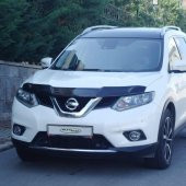 EUROCAP Nissan X-Trail Ön Kaput Maskesi Koruma Rüzgarlığı Deflektör 3mm Akrilik Parlak Siyah 2014- - 2