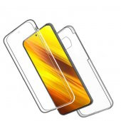 Xiaomi Poco X3 Kılıf 360 Tam Koruma Şeffaf Silikon - 5