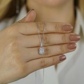 Minimal Baget Taşlı 925 Ayar Gümüş Kadın Kolye thumbnail 1