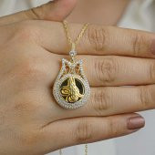 Lale Tasarımlı Altın Kaplama 925 Ayar Gümüş Kadın Kolye 60 CM thumbnail 2