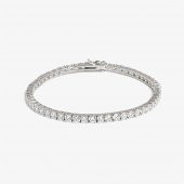 Yuvarlak 925 Ayar Gümüş Su Yolu Bileklik 4.5 MM thumbnail 3