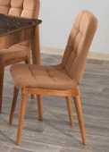 Modern Ahşap Mutfak Sandalyesi Duru 2 Li Set - 3