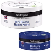 Neutrogena Besleyici Bakım Kremi 200 ml + Hızlı Emilen Bakım Kremi 300 ml - 1